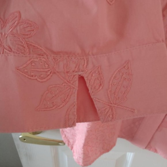 Ladies Bechamel Lotus Blossom Embroidered Blouse Small 3/4 Sleeve - Picture 10 of 10